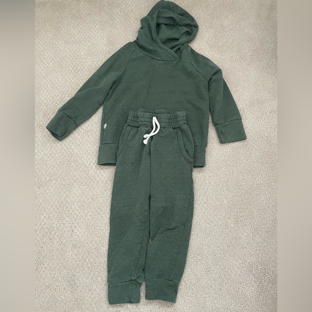 Kids Green Hoodie and Jogger Set
